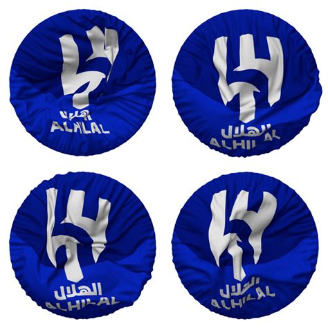 Al Hilal Saudi Football Club Al Hilal Sfc Flag In Round Shape Isolated