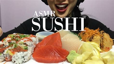 Asmr Sushi Sashimi No Talking Eating Sounds Sas Asmr Youtube