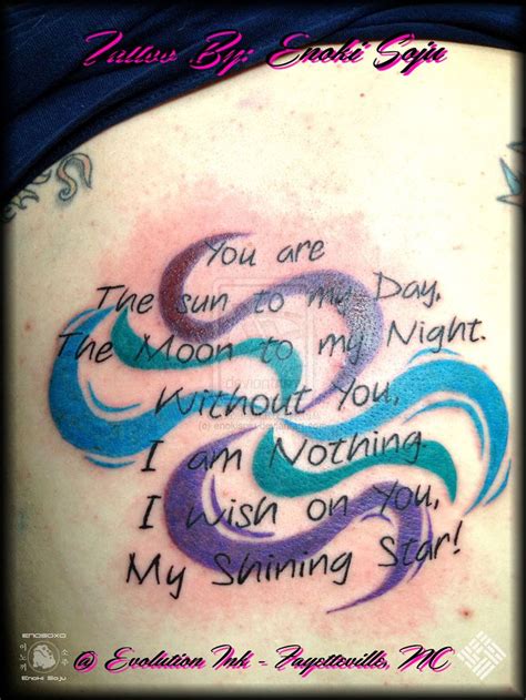 Swirl Quote Back Tattoo By Enoki Soju By Enokisoju On Deviantart Back