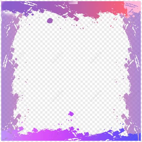 Purple Square Frame Watercolor Pen Brush Border Red Watercolor Brushes