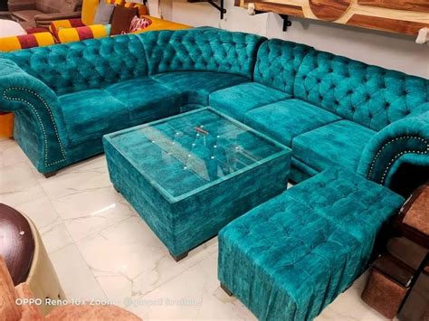 8 Seater Velvet Corner Sofa Set At Rs 4500set In Lucknow Id