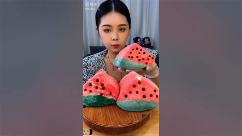 Amazing Watermelon Mochi Cake Eating Asmr🍉🍰 Shorts Cake Mochi Youtube