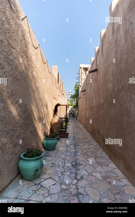 Old Dubai Traditional Arabic Streets In Historical Al Fahidi District