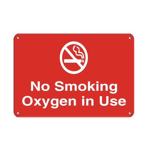 No Smoking Oxygen In Use Style 1 Hazard Sign Flammable Label Decal