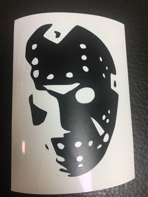 Friday The 13th Jason Voorhees Vinyl Decal Sticker Etsy