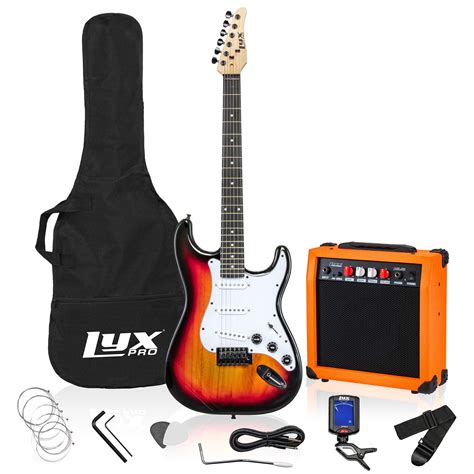 Lyxpro Electric Guitar Package Complete Kit With 20 Watt Amp Sunburst