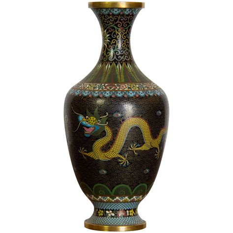 Cloisonne Vase With Imperial Dragon Decoration For Sale At Stdibs