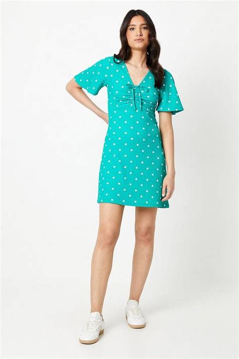 Dresses Ruched Front Angel Sleeve Mini Dress Dorothy Perkins