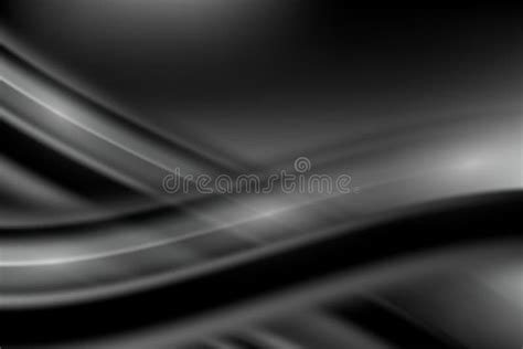 Black Abstract Background with Blurred Curved Lines Stock Illustration ...