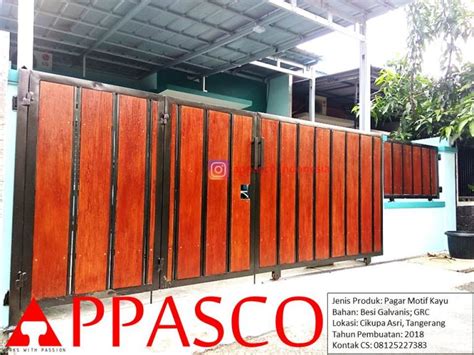 Pagar Minimalis Modern Kayu Grc Di Cikupa Asri Tangerang Jual Kanopi