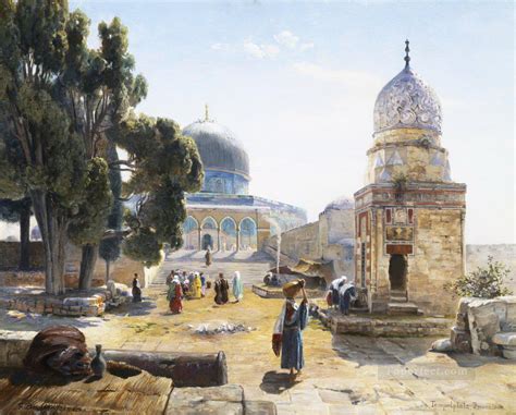 The Dome Of The Rock Jerusalem Israel Gustav Bauernfeind Orientalist