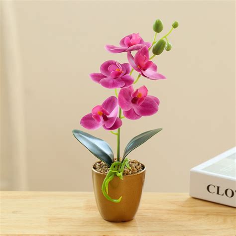 Meijuhuga Artificial Flower Bonsai Uv Resistant Easy Care Plastic No