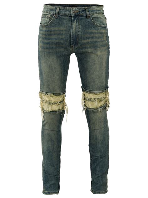 RIVERO ZIP DENIM JEANS OFF WHITE Concept R