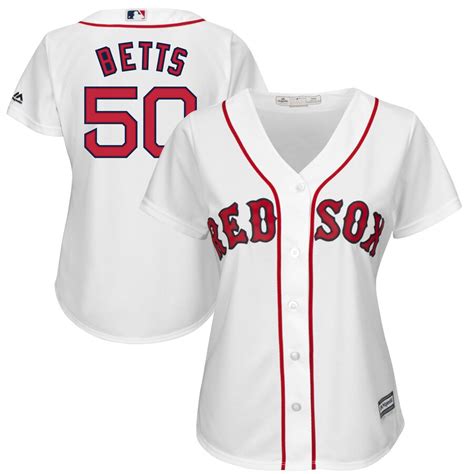 Women's Boston Red Sox Mookie Betts Majestic White Cool Base Player Jersey