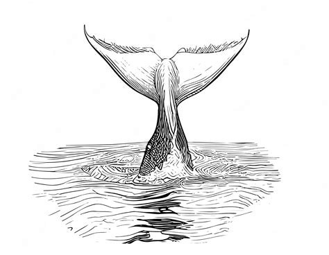 Whale Tail Pencil Drawing