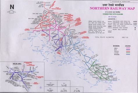 Northern India Rail Map India Mappery