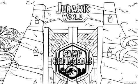 Coloriage Jurassic World La Colo Du Cretace Jurassic World Camp