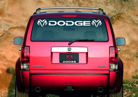 1pcs Rear Window Stripes Decal Graphics Vinyl Sticker Logo Fit To Dodge