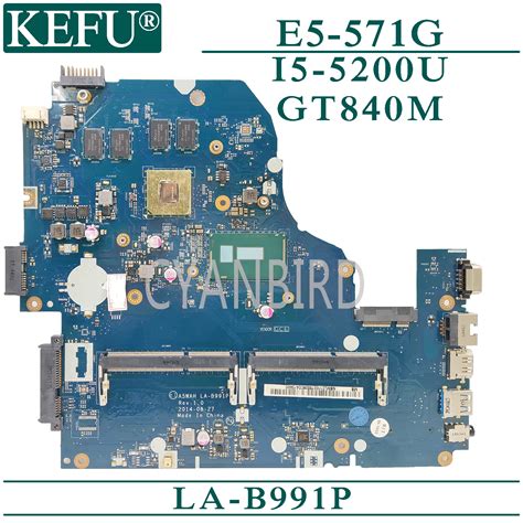 KEFU LA B991P Original Mainboard For Acer Aspire E5 571G With I5 5200U