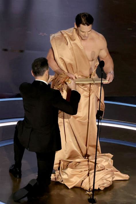 John Cena Goes Nearly Naked While Presenting At Oscars After Skit