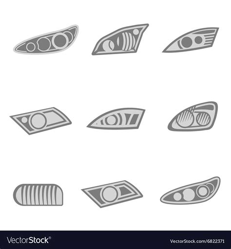 Car headlights Royalty Free Vector Image - VectorStock