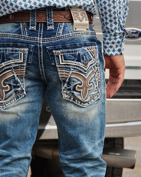 Rock Revival Blue Fox J201R Straight Jean La Raza Western Wear