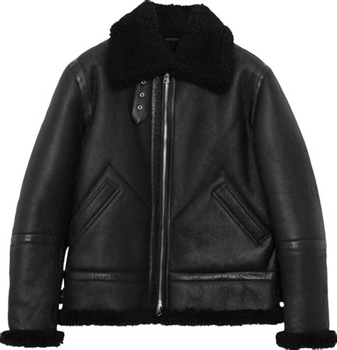 Куртка Acne Studios Shearling Aviator Jacket Black черный заказать