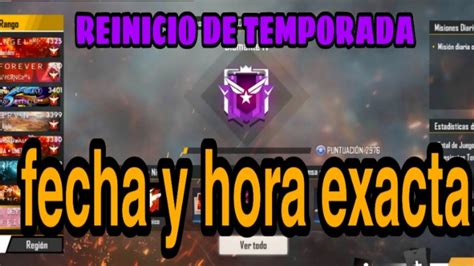 Cuando Se Reinicia La Temporada De Free Fire Fecha Y Hora Exacta