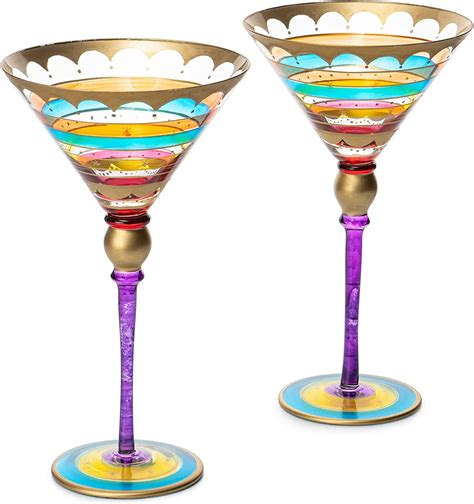 Martini Glasses Set Of 2 Italian Multicolor Buy Martini Glasses Set Of 2 Glasses Set Of 2