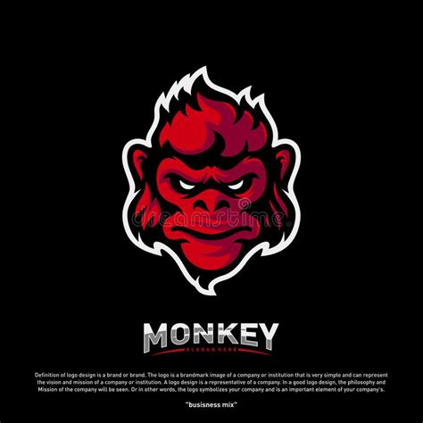 Vetor Do Molde Do Logotipo Da Mascote Do Jogo De Gorilla Esport Do