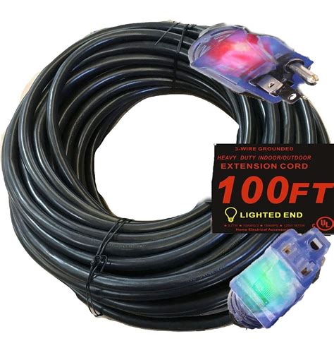 Buy Contractor Grade 100 ft 10 Gauge Power Extension Cord 10/3 Plug, black 10 Gauge Extension ...