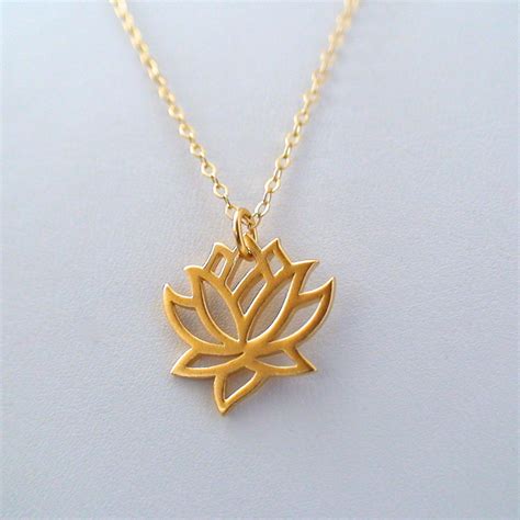 Lotus Necklace 24k Gold Plated Sterling