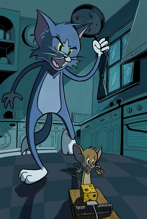 Download Fight Night Between Tom And Jerry Aesthetic Wallpaper