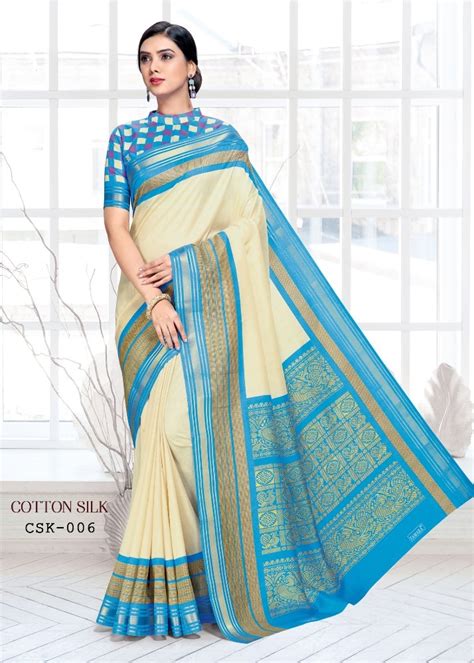 Printed Cotton Silk Uniform Sarees At Best Price In Gudiyattam Id