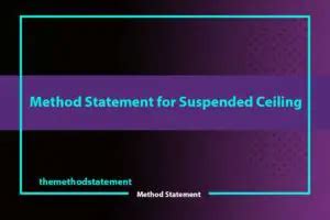 Method Statement For Suspended Ceiling Installation