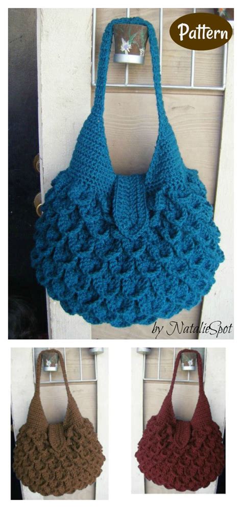 Crocodile Stitch Bag Free Crochet Pattern And Paid