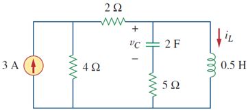 Solved Find Vc Il And The Energy Stored In The Capacitor Chegg