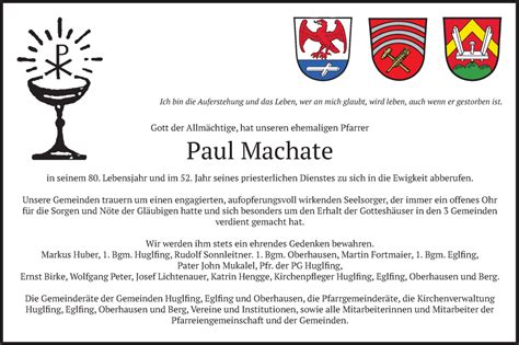 Traueranzeigen Von Paul Machate Trauer Merkur De