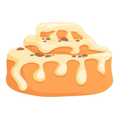 Premium Vector Meal Cinnamon Roll Bun Icon Cartoon Vector Pastry Food