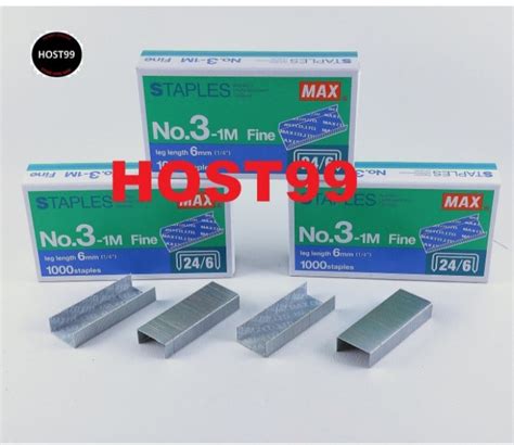 Isi Stapless No3 Besar Hekter Refill Stapler Siplah