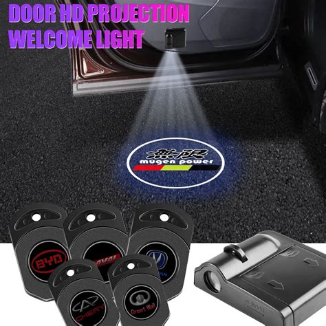 Led Carro Porta Emblema Luz L Mpada De Boas Vindas Projetor Laser Sem