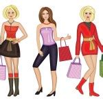 Beautiful Shopping Girls Stock Vector Image By Mikhaylova 7787704