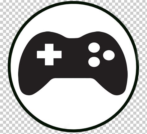 A Black And White Video Game Controller In A Circle With A Cross On It