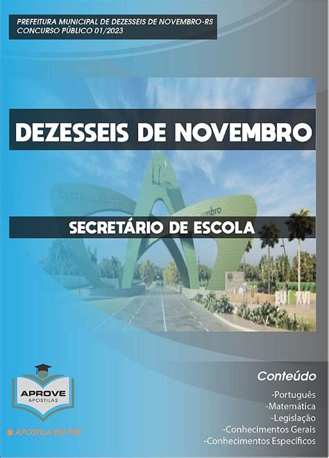 Apostila Dezesseis De Novembro Secret Rio De Escola Aprove Apostilas