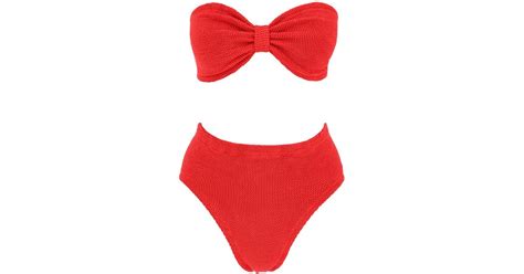 Hunza G Ruby Bikini Set In Red Lyst