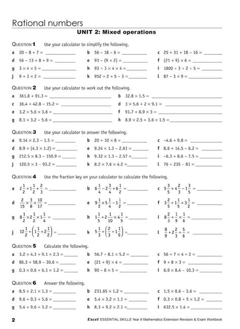 Year 8 Maths Worksheets Printable Educative Printable Year 8 Maths