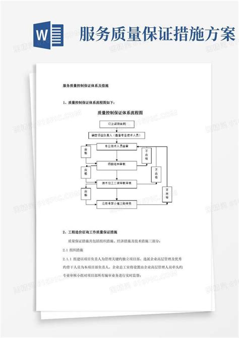 通用版服务质量控制保证体系及措施word模板免费下载编号vryaw3ml2图精灵