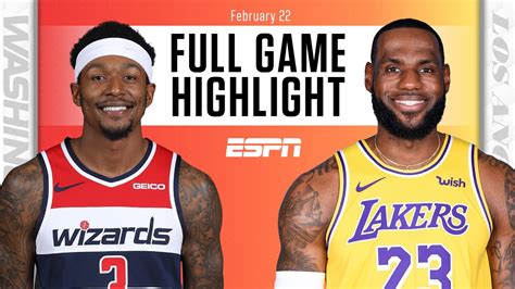 Washington Wizards Vs Los Angeles Lakers Full Game Highlights Nba