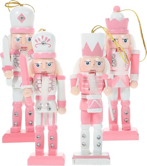 Amazon Toyvian Pink Christmas Nutcracker Decoration 4pcs Christmas