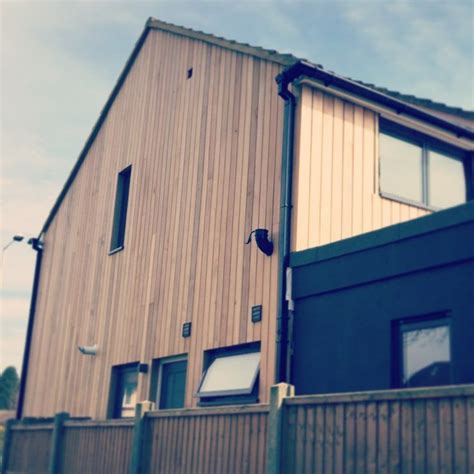 Fresh Western Red Cedar Cladding Ready To Start Naturally Ageing And